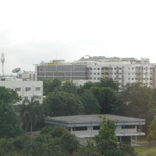 バンチャック駅の近傍には、緑の樹々に囲まれた区画があります。
