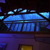 峠の桜茶屋のロフト天井は星座のプラネタリウムが幻想的