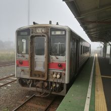 根室駅にて