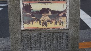 神楽坂上から江戸城牛込御門を望んだ鮮やかな錦絵