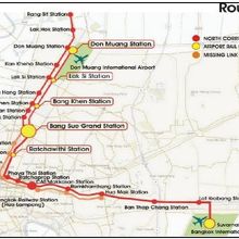 ドンムアン～スワンナプーム～ウタパオ３空港線建設の具体案です