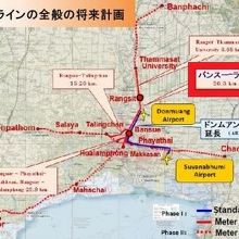 日本のＯＤＡ援助の要のバンスー～ランシット間の建設工事です。