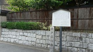 石碑と駒札のみ