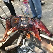 秋の大祭！肉の丸焼きイベント！