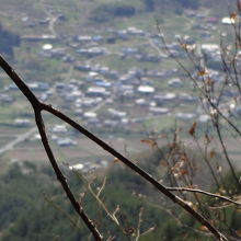 頂上から見た山里