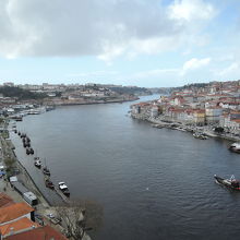 ドン・ルイス１世橋から見たドウロ川