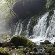 鳥海山の伏流水の滝