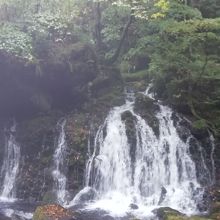 伏流水の滝です