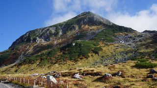 立山三山の一つで室堂平を見下ろすようにそびえる山