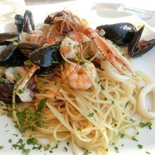 魚介のパスタ&#8364;18