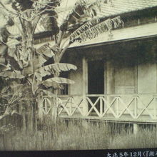 解説板にある、漱石が終焉の時期を迎えた時の旧居の様子です。