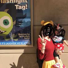 乗るまでは大好きなモンスターズインクでご機嫌♫