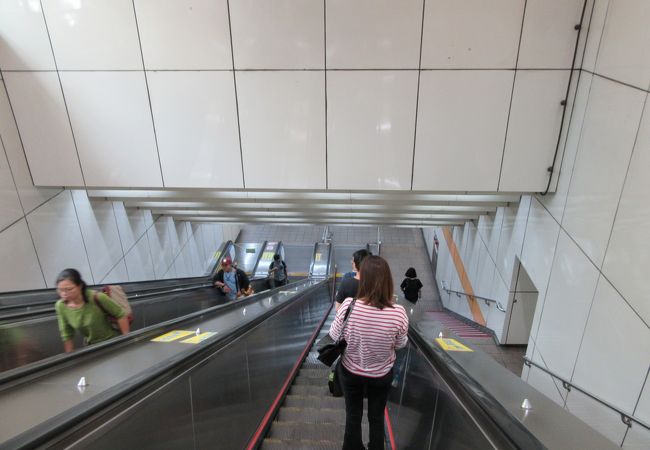 捷運環状線の頭上站が出来上がっていました。