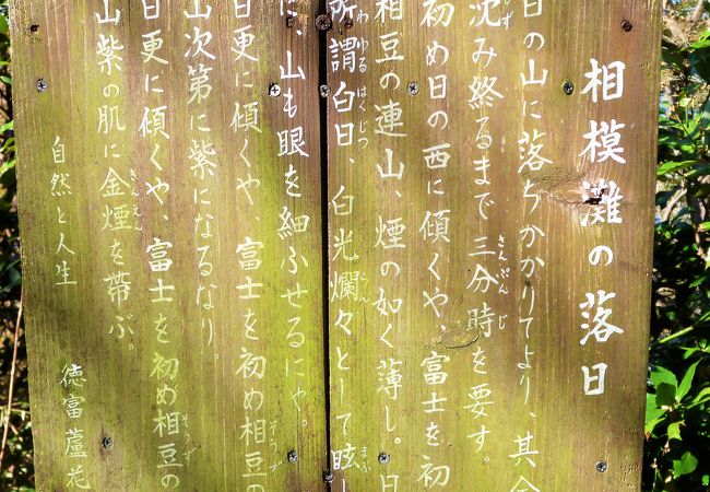 `相模灘の落日`は蘆花-逗子を結ぶもの