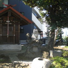 八雲神社と大樹の右側の康申塚の様子です。小さな神社です。