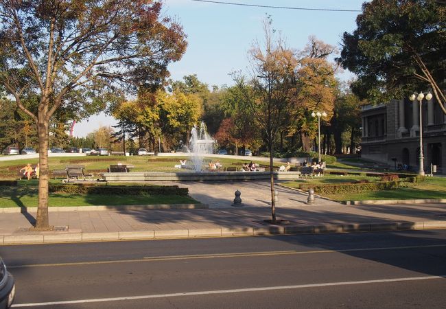 国会議事堂の前にある公園
