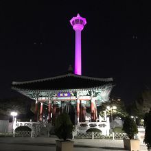 夜の釜山タワー