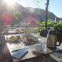 朝食はオープンテラスでモーゼル川を見ながらゆったり優雅に!!