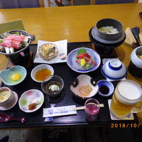 前沢牛すき焼きの夕食
