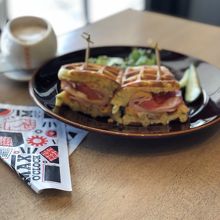 ワッフルのクロックムッシュ