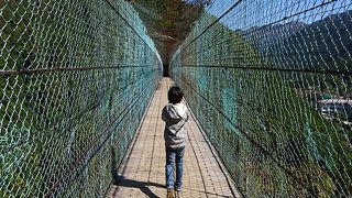 奈良洞川温泉にある吊り橋