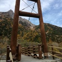 明神橋を渡り左岸コースへ