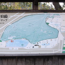 臥竜公園のガイドマップ。