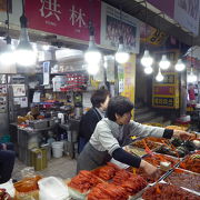 広蔵市場内のキムチ屋さん