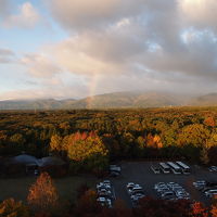 翌日早朝、初めて虹を見ました。