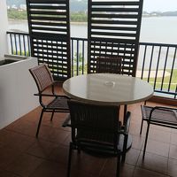 ベランダのテーブルセット