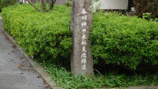 細長く続く緑道