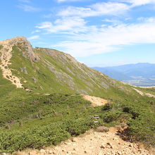 西天狗岳から見た東天狗岳