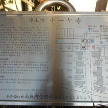 合同墓地入口の案内板と地図