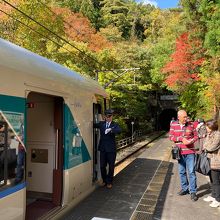 駅周辺の紅葉も綺麗です！