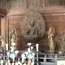 白水阿弥陀堂：阿弥陀三尊（国重文）、持国・多聞天王（国重文）