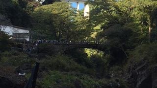 神橋から見上げると