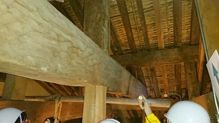 秋空に日本最古の瓦が美しい