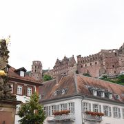 ハイデルベルクの街とネッカ－川の景色が見られる