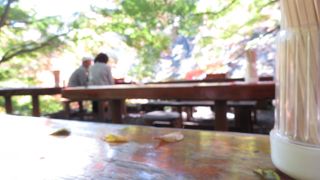 紅葉と川のせせらぎを聞きながらほうとう！