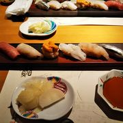 北海道のネタで食べる、鮨懐石。