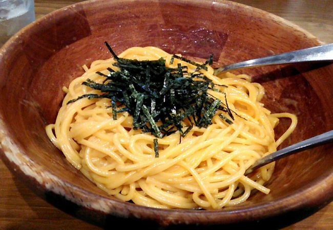 ハシヤ系のお店でウニとイカのパスタを♪