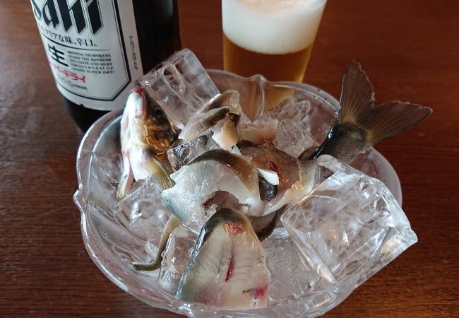 鮎のせごしが食べられる（鮎の時期のみ）