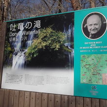 駐車スペース脇の案内板