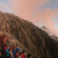 夕焼けに染まるジャンダルム