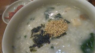美味しいお粥で朝ごはん♪