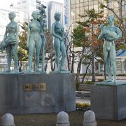札幌駅前のブロンズ像