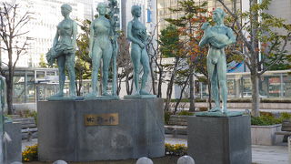 札幌駅前のブロンズ像