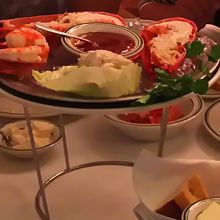 シーフードのプレート