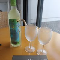 甘いワインとチョコが付いたプランでした。