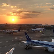 羽田空港の朝